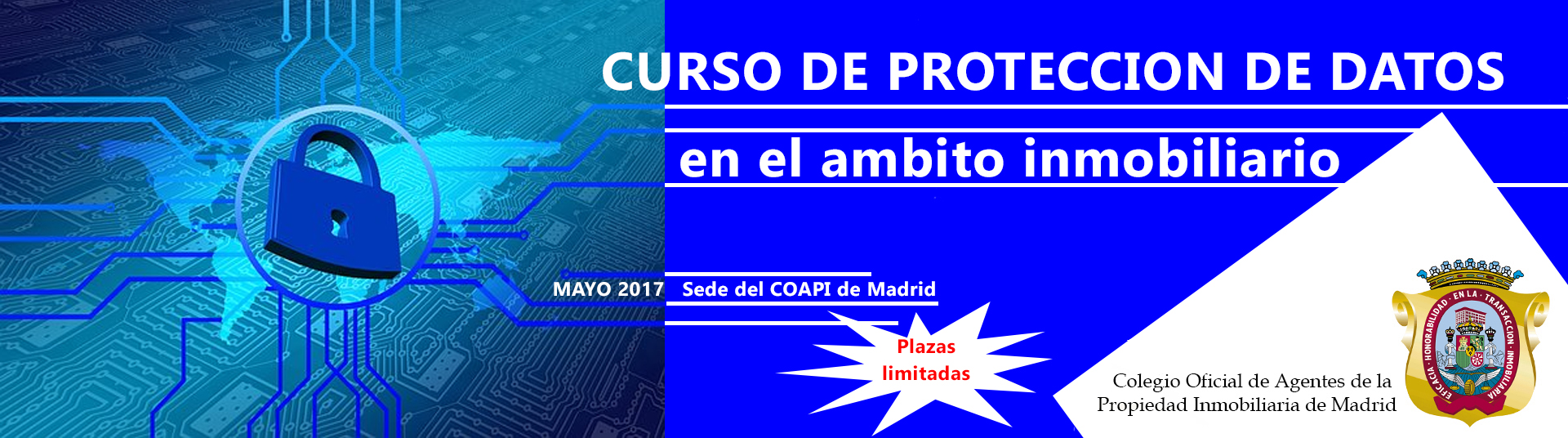 CARTEL CURSO PROTECCION DATOS COAPI MADRID